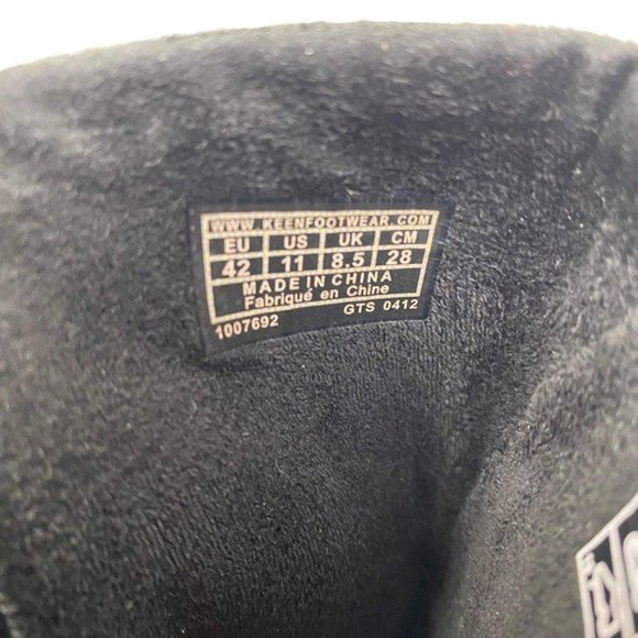 Keen Akita Size 11 Leather Slouch Wedge Boots Mid Calf Pull On Round Toe Comfort - Picture 10 of 12